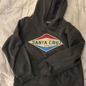 Blue 84 Charcoal Hoodie with Santa Cruz Graphic